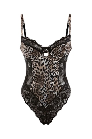 Body-tanga - Noir et beige