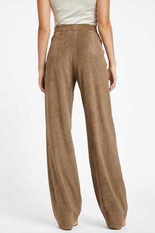 Pantalon taille haute - Marron