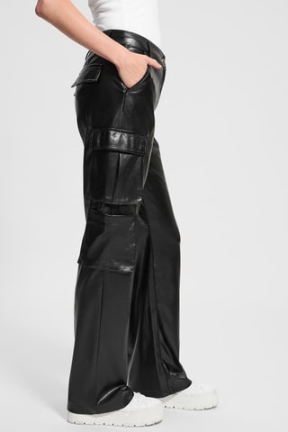 Pantalon cargo taille haute Kori - Noir