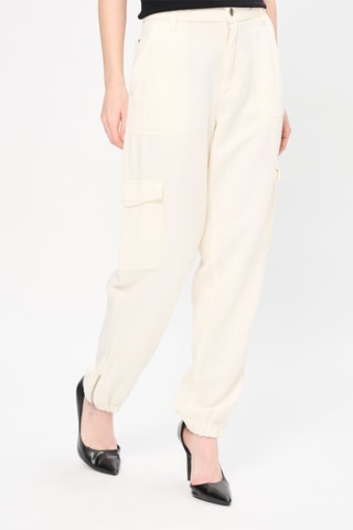 Pantalon cargo Ecru