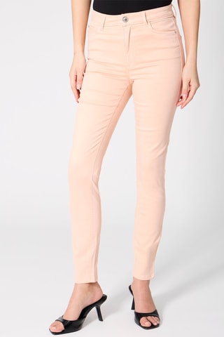 Pantalon skinny taille haute - Rose poudré