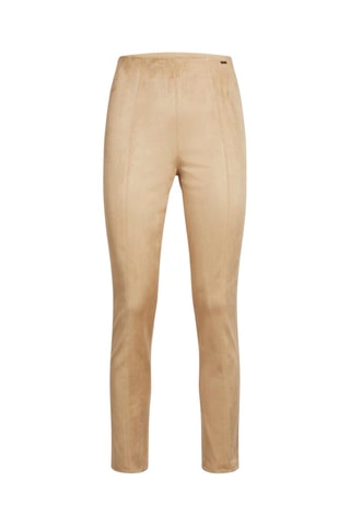 Pantalon slim taille haute - Marron clair