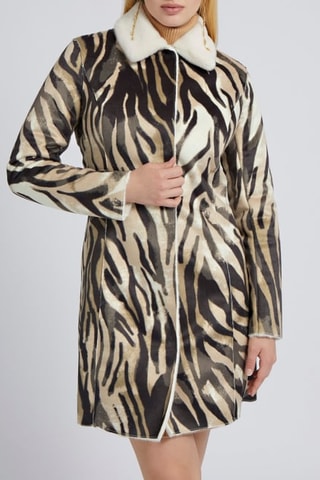 Manteau réversible - Ecru et noir