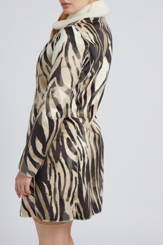 Manteau réversible - Ecru et noir