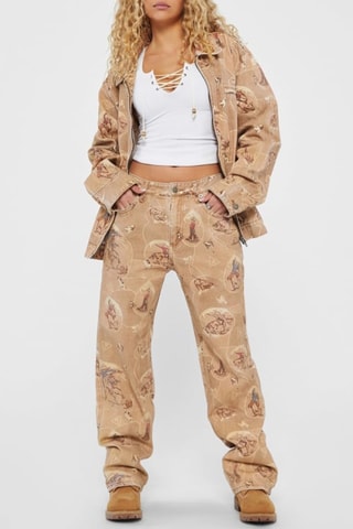 Veste en jean - Marron