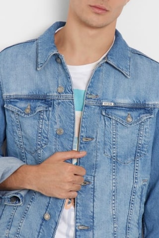 Veste en jean Dillon - Bleu pétrole