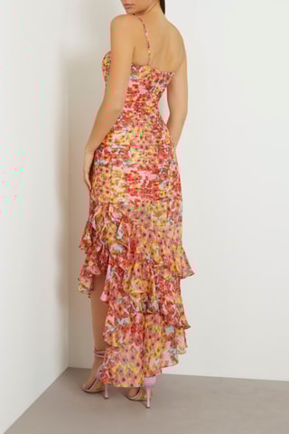 Robe longue - Orange et rouge