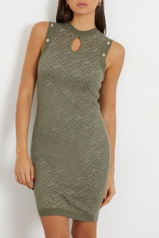 Robe fourreau - Kaki