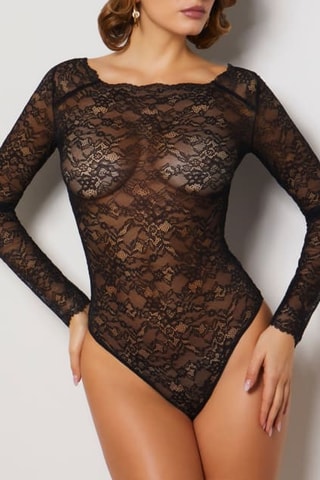 Body en dentelle Belle - Noir