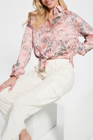 Chemisier regular noué Jun - Rose