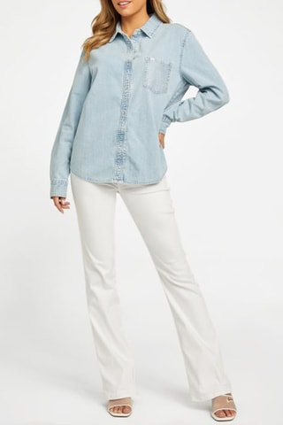 Chemise regular en jean - Bleu clair