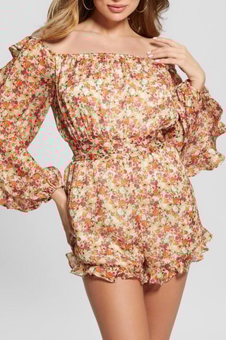 Combishort Gema - Orange et blanc