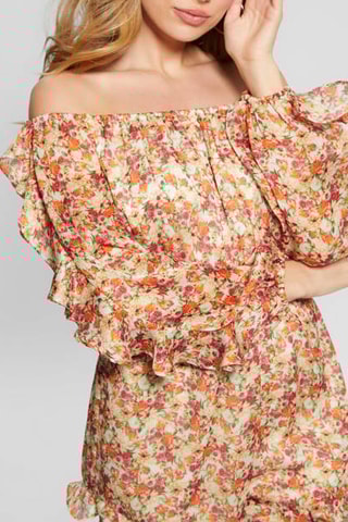 Combishort Gema - Orange et blanc