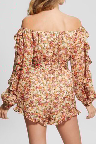 Combishort Gema - Orange et blanc