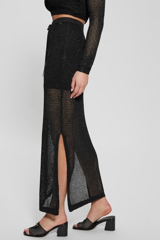 Jupe longue taille haute Morgen - Noir