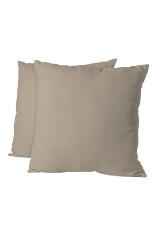2 fundas de almohada - Beige oscuro - 63 x 63 cm