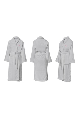 2 Badjassen Toi & Moi - Lichtgrijs - Maat L en XL