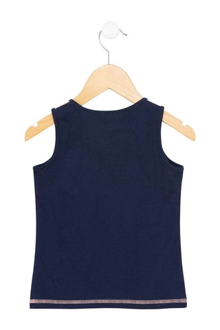 Camiseta de tirantes Ofolina - Azul marino y rosa