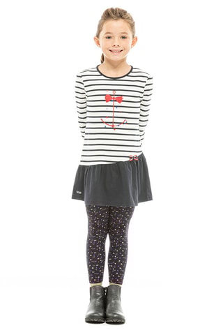 Túnica de rayas Squam - Blanco y azul marino