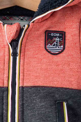 Sudadera con capucha - Naranja jaspeado