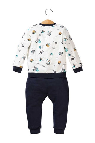 Sudadera y pantalón Dijog - Blanco y azul marino