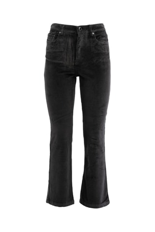 Calças wide legs em veludo - Cinzento-escuro - Cinzento-escuro