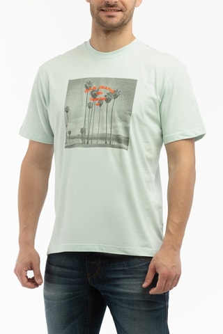 T-shirt - Verde-água - Preto e verde