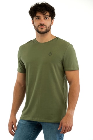 T-shirt slim - Caqui - Verde