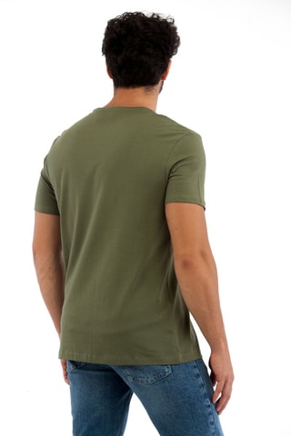 T-shirt slim - Caqui - Verde