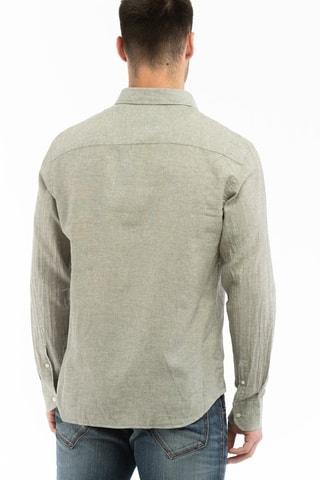 Camisa em linho - Verde-azeitona - Verde