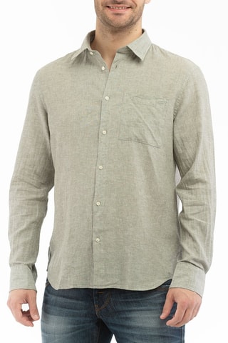 Camisa em linho - Verde-azeitona - Verde