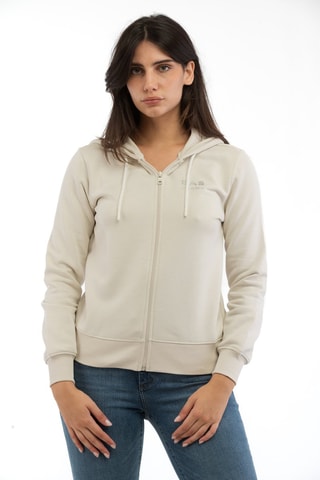 Sweat regular com capuz - Bege - Bege