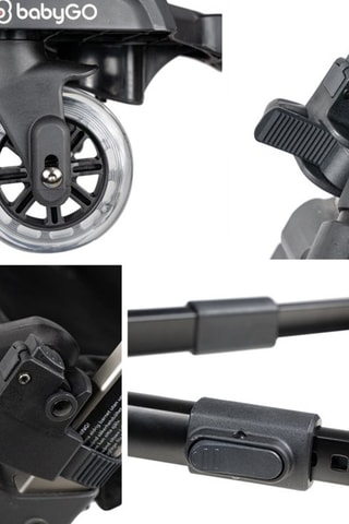 Patinete con ruedas con asiento para silla de paseo combinada