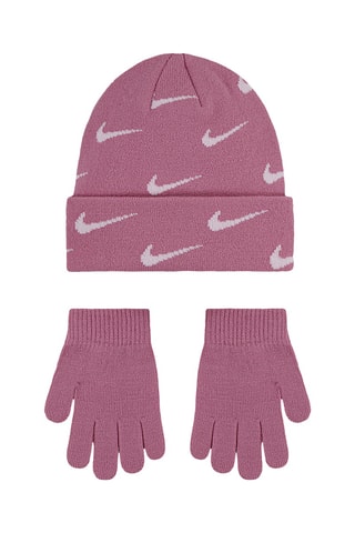 Bonnet et gants - Rose