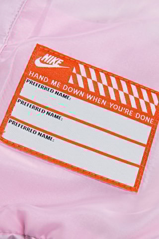 Doudoune à capuche - Rose poudré et blanc