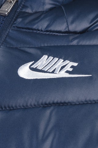 Doudoune à capuche - Bleu marine et blanc