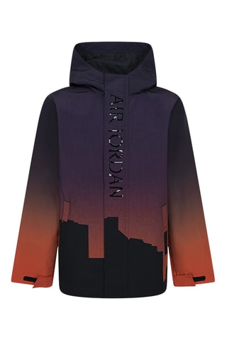 Doudoune à capuche tie and dye - Noir