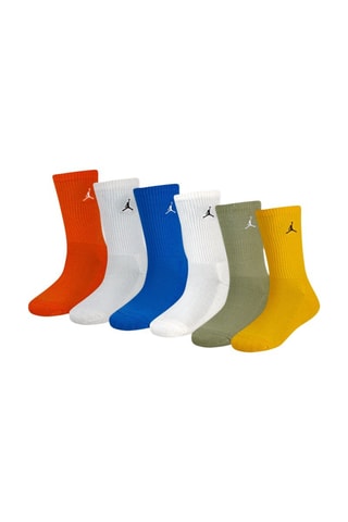 6 paires de chaussettes - Bleu électrique, blanc et jaune