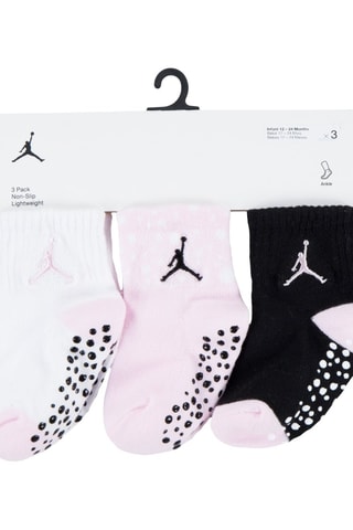 3 paires de socquettes antidérapantes - Rose et noir