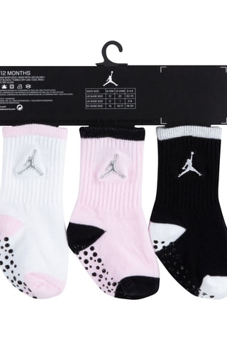 3 paires de chaussettes antidérapantes - Rose et noir