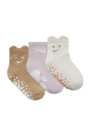 3 paires de chaussettes - Mauve et beige