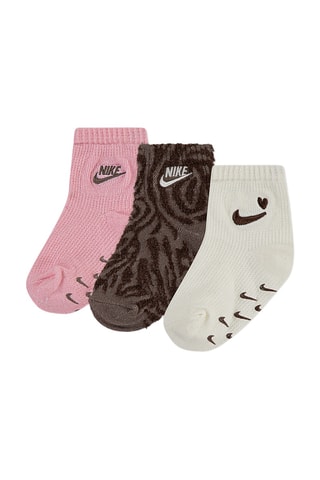 3 paires de chaussettes - Rose et marron