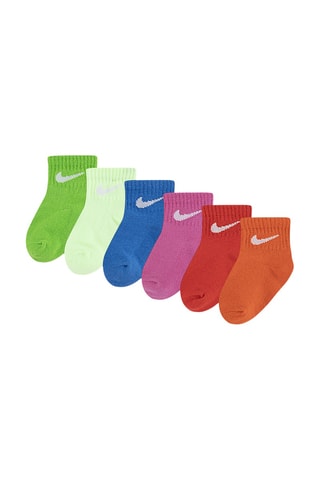 6 paires de chaussettes - Vert, rose et orange