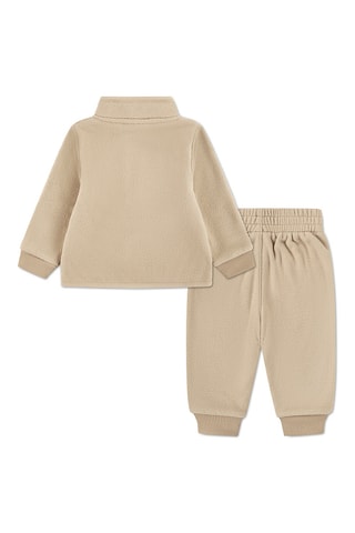 Sweat et pantalon polaires - Beige et blanc