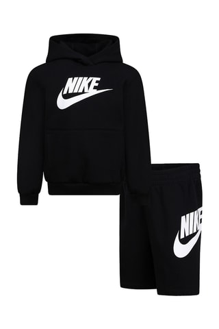 Sweat à capuche et short - Noir et blanc