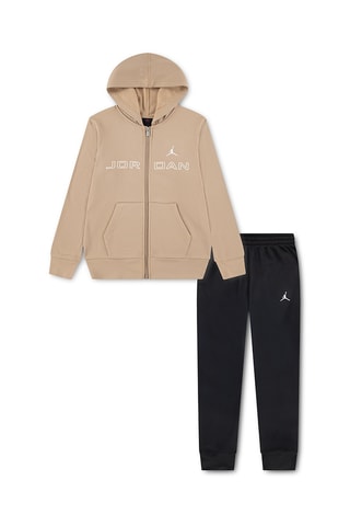 Sweat à capuche et pantalon - Beige et noir