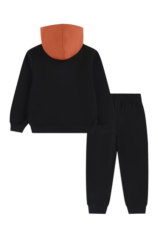 Sweat à capuche et pantalon - Noir et rouge brique