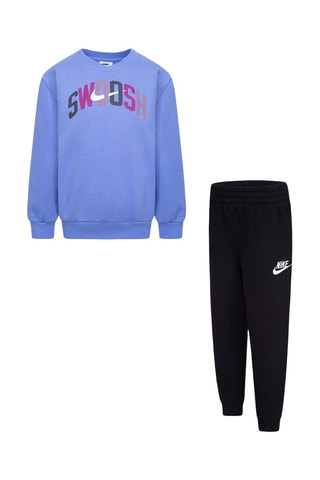 Sweat et pantalon polaires - Noir et bleu cobalt