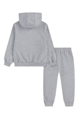 Sweat à capuche et pantalon polaires - Gris clair chiné