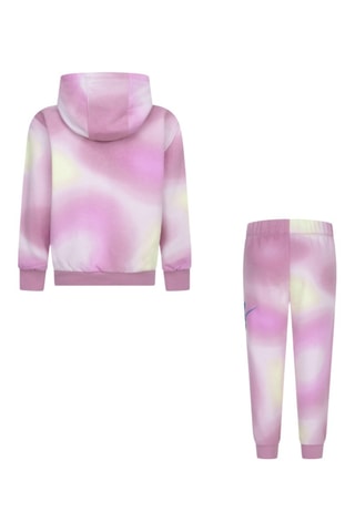 Sweat à capuche et pantalon tie and dye - Rose